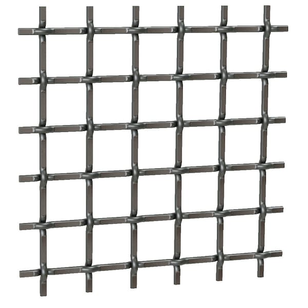 Designs Of Distinction .5in Round Single Square Decorative Grille - Flat Black, 24in W x 72in L Sheet 01SQ2472214FWR1 - main